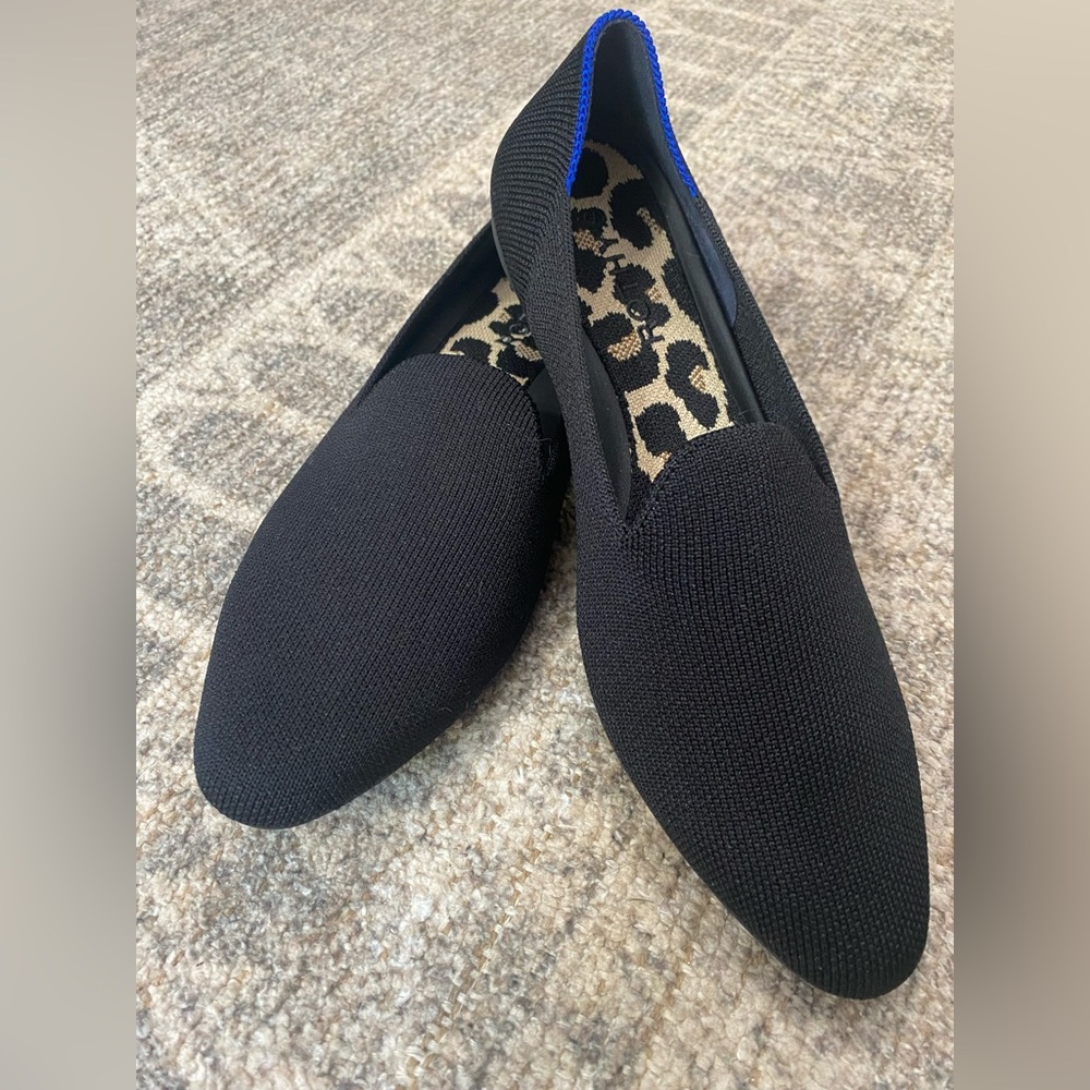 Rothys black almond loafers